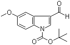 结构式 CAS# 324756-80-1, 5-甲氧基-3-甲酰基吲哚-1-羧酸叔丁酯