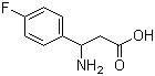 3-氨基-3-(4-氟苯基)丙酸分子结构 (CAS 325-89-3)