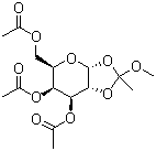 structure of CAS# 3254-16-8, 3,4,6-Tri-O-acetyl-alpha-D-galactopyranose 1,2-(methyl orthoacetate)