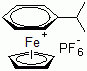 structure of CAS# 32760-80-8, (5-Cyclopentadienyl)(6-isopropylbenzene)iron hexafluorophosphate;(6-Cumene)(5-cyclopentadienyl)iron(II) hexafluorophosphate; Irgacure 261