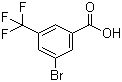 3-Bromo-5-(trifluoromethyl)benzoic acid molecular structure (CAS 328-67-6)