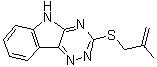 3-[(2-Methyl-2-propen-1-yl)thio]-5H-1,2,4-triazino[5,6-b]indole molecular structure (CAS 328023-11-6)