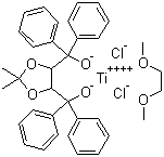 (4R,5R)-(-)-2,2-Dimethyl-alpha,alpha,alpha',alpha'-tetraphenyl-1,3-dioxolane-4,5-dimethanolato[1,2-bis(dimethoxy)ethane]titanium (IV) dichloride molecular structure (CAS 328123-04-2)