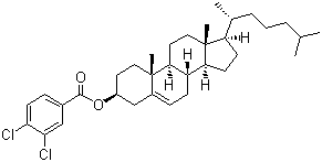 胆甾烯基 3,4-二氯苯甲酸酯分子结构 (CAS 32834-71-2)