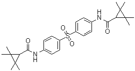 结构式 CAS# 329059-55-4, N,N'-(磺酰基二-4,1-亚苯基)二[2,2,3,3-四甲基环丙烷甲酰胺