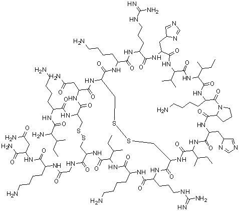 Mast cell degranulating peptide (honeybee) molecular structure (CAS 32908-73-9)