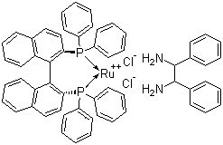 Dichloro[(S)-(-)-2,2'-bis(diphenylphosphino)-1,1'-binaphthyl][(1R,2R)-(+)-1,2-diphenylethylenediamine]ruthenium(II) molecular structure (CAS 329735-87-7)