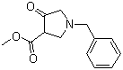 4-氧代-1-苄基-3-吡咯烷甲酸甲酯分子结构 (CAS 329956-53-8)