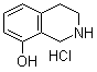 结构式 CAS# 32999-38-5, 1,2,3,4-四氢-8-羟基异喹啉盐酸盐