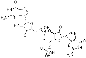 5'-O-磷酰基鸟苷酰-(3'→5')-鸟苷分子结构 (CAS 33008-99-0)