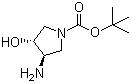 (3R,4R)-tert-Butyl 3-amino-4-hydroxypyrrolidine-1-carboxylate molecular structure (CAS 330681-18-0)