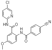 N-(5-Chloro-2-pyridinyl)-2-[(4-cyanobenzoyl)amino]-5-methoxybenzamide molecular structure (CAS 330942-01-3)