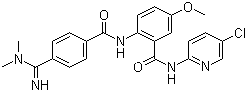 structure of CAS# 330942-05-7, Betrixaban;N-(5-Chloropyridin-2-yl)-2-[[4-(N,N-dimethylcarbamimidoyl)benzoyl]amino]-5-methoxybenzamide