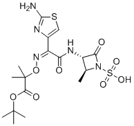 氨曲南t-丁基酯分子结构 (CAS 330944-50-8)