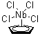 Tetrachlorocyclopentadienylniobium molecular structure (CAS 33114-15-7)