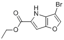 Ethyl 3-bromo-4H-furo[3,2-b]pyrrole-5-carboxylate molecular structure (CAS 332099-50-0)