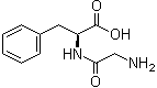 N-甘氨酰-L-苯丙氨酸分子结构 (CAS 3321-03-7)