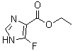 structure of CAS# 33235-31-3, 5-Fluoro-1H-imidazole-4-carboxylic acid ethyl ester;Ethyl 4-fluoroimidazole-5-carboxylate; Ethyl 5-fluoro-3H-imidazole-4-carboxylate