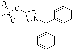 结构式 CAS# 33301-41-6, 1-二苯甲基-3-甲烷磺酸氮杂环丁烷; 1-二苯甲基氮杂环丁-3-基甲磺酸酯