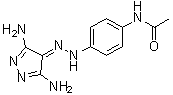 结构式 CAS# 333326-97-9, N-[4-[(3,5-二氨基-4H-吡唑-4-亚基)肼基]苯基]乙酰胺