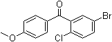 (5-溴-2-氯苯基)(4-甲氧基苯基)-甲酮分子结构 (CAS 333361-49-2)