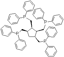 structure of CAS# 333380-86-2, all-cis-1,2,3,4-Tetrakis[(diphenylphosphino)methyl]cyclopentane;rel-[(1R,2R,3S,4S)-1,2,3,4-Cyclopentanetetrayltetrakis(methylene)]tetrakis[diphenylphosphine]