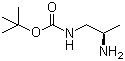结构式 CAS# 333743-54-7, ((R)-2-氨基丙基)氨基甲酸叔丁酯