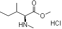 N-甲基-L-异亮氨酸甲酯盐酸盐分子结构 (CAS 3339-43-3)
