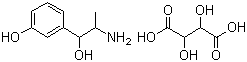 重酒石酸间羟胺分子结构 (CAS 33402-03-8)