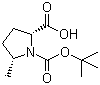 (2S,5S)-N-Boc-5-methylpyrrolidine-2-carboxylic acid molecular structure (CAS 334769-80-1)