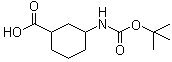 structure of CAS# 334932-13-7, 3-(tert-Butoxycarbonylamino)-1-cyclohexanecarboxylic acid;3-[[[(1,1-Dimethylethyl)oxy]carbonyl]amino]cyclohexanecarboxylic acid