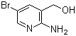 2-Amino-5-bromopyridine-3-methanol molecular structure (CAS 335031-01-1)
