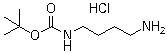 结构式 CAS# 33545-98-1, 4-(叔丁氧羰基氨基)丁胺盐酸盐