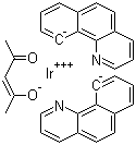 Bis(2-benzo[h]quinoline-C2,N')(acetylacetonato)iridium(III) molecular structure (CAS 337526-87-1)