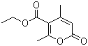 structure of CAS# 3385-34-0, Ethyl isodehydroacetate;5-Carbethoxy-4,6-dimethyl-2-pyrone; Ethyl 4,6-dimethyl-2-oxo-2H-pyran-5-carboxylate