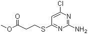 3-[(2-氨基-6-氯-4-嘧啶基)硫基]丙酸甲酯分子结构 (CAS 339016-01-2)