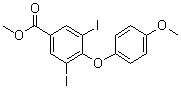 Methyl 3,5-diiodo-4-(4-methoxyphenoxy)benzoate molecular structure (CAS 33927-09-2)