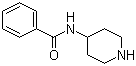 结构式 CAS# 33953-37-6, 4-苯甲酰氨基哌啶; N-哌啶-4-基苯甲酰胺