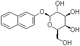 structure of CAS# 33993-25-8, 2-Naphthyl beta-D-galactopyranoside;beta-D-Galactopyranoside 2-naphthyl; 2-Naphthyl beta-galactoside; beta-Naphthyl beta-D-galactopyranoside