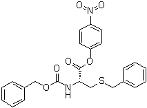 structure of CAS# 3401-37-4, S-Benzyl-N-benzyloxycarbonyl-L-cysteine p-nitrophenyl ester;N-Benzyloxycarbonyl-S-benzyl-L-cysteine p-nitrophenyl ester; NSC 164097