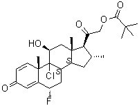 Clocortolone pivalate molecular structure (CAS 34097-16-0)