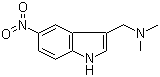 structure of CAS# 3414-64-0, 5-Nitrogramine;N,N-Dimethyl-1-(5-nitro-1H-indol-3-yl)methanamine