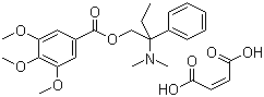 structure of CAS# 34140-59-5, Trimebutine maleate;2-(Dimethylamino)-2-phenylbutyl 3,4,5-trimethoxybenzoate maleate; 3,4,5-Trimethoxybenzoic acid 2-(dimethylamino)-2-phenylbutyl ester maleate