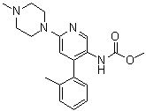 [4-(2-Methylphenyl)-6-(4-methyl-1-piperazinyl)-3-pyridinyl]carbamic acid methyl ester molecular structure (CAS 342417-02-1)
