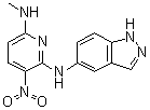 N2-1H-Indazol-5-yl-N6-methyl-3-nitro-2,6-pyridinediamine molecular structure (CAS 342639-96-7)