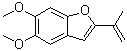 结构式 CAS# 34293-09-9, 5,6-二甲氧基-2-异丙烯基苯并呋喃