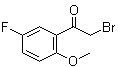structure of CAS# 343-04-4, 2-Bromo-5'-fluoro-2'-methoxyacetophenone