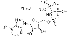 三磷酸腺苷二钠盐水合物分子结构 (CAS 34369-07-8)