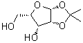 1,2-O-(1-甲基亚乙基)-beta-L-呋喃来苏糖分子结构 (CAS 34370-92-8)