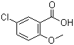 5-氯-2-甲氧基苯甲酸分子结构 (CAS 3438-16-2)